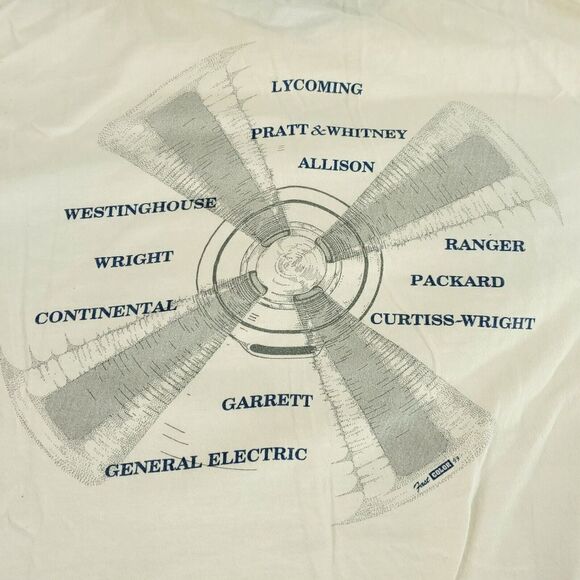 Vintage 93 Shirt Mens XXL American Airplane Faded Worn In Grunge Tee Made in USA - Picture 11 of 11